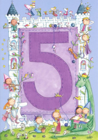 Fairytales 5th Birthday Card