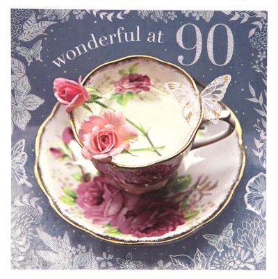 Wonderful at 90 Birthday Card
