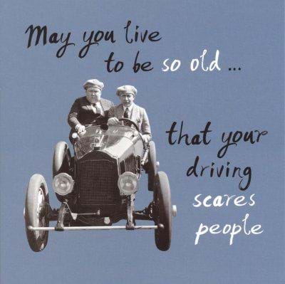 Scary Driving Birthday Card
