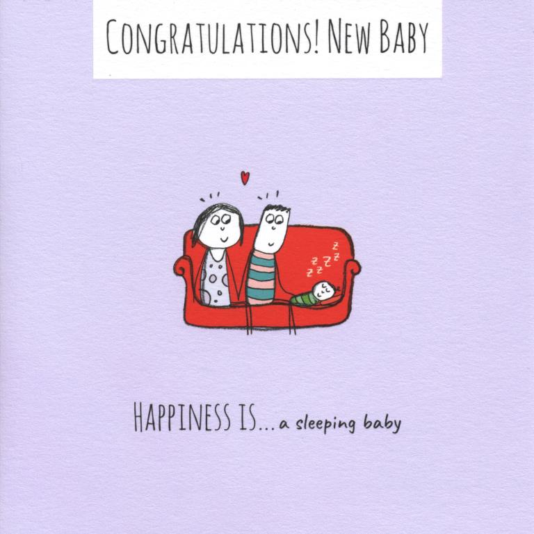 Sleeping Baby New Baby Card