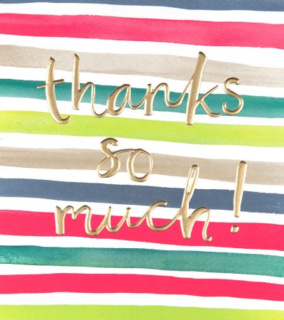 Stripes Thank you Card