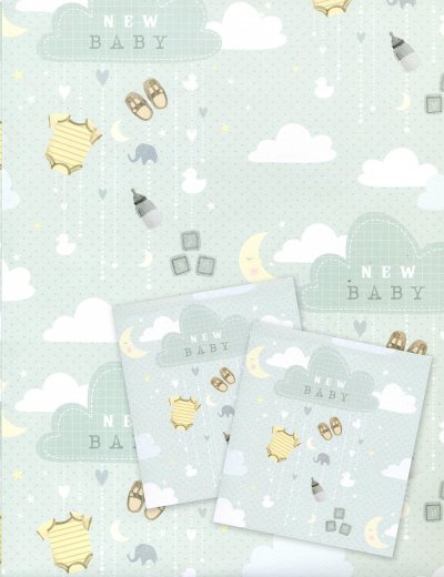 New Baby Boy Gift Wrap and Tags