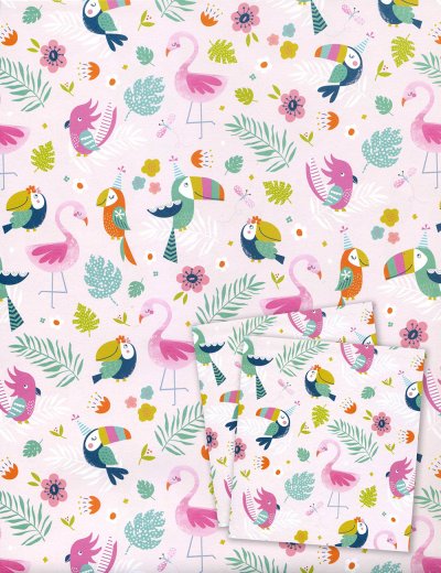 Toucan Party Gift Wrap and Tags