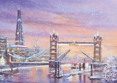 Tower Bridge and the Shard Personalised Christmas Card