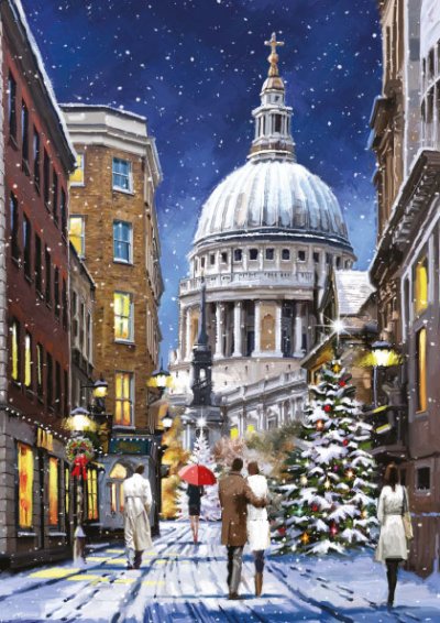 St Pauls in the Snow Personalised Christmas Card