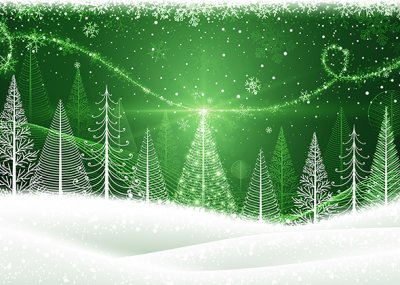 Contemporary Forest Personalised Christmas Card