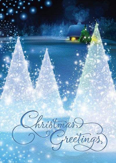 Enchanted Forest Personalised Christmas Card