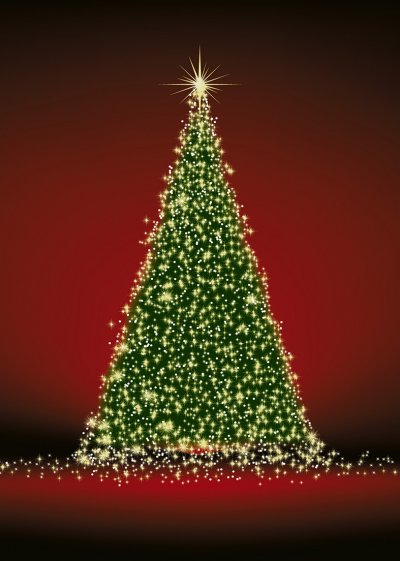 Illuminated Tree Personalised Christmas Card