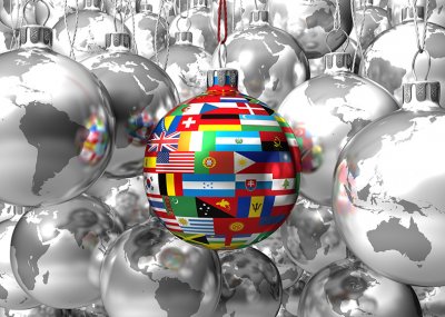 Baubles of the World Personalised Christmas Card