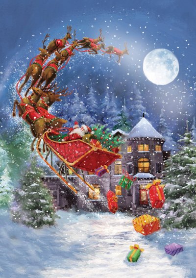 Santa's Presents Personalised Christmas Card