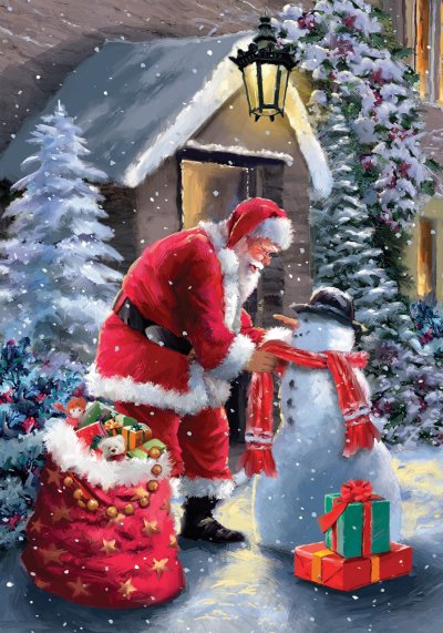 Santa's Friend Personalised Christmas Card