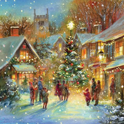 Village Glow Personalised Christmas Card