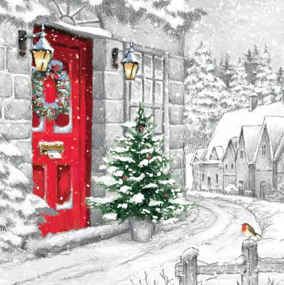 Festive Door Personalised Christmas Card