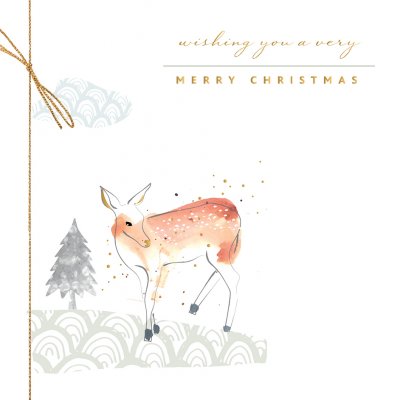 Festive Deer Personalised Christmas Card