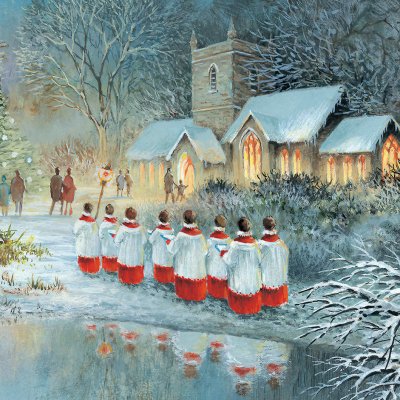 Midnight Choir Personalised Christmas Card