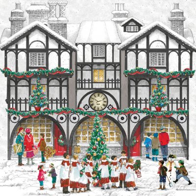 Traditional House Personalised Christmas Card