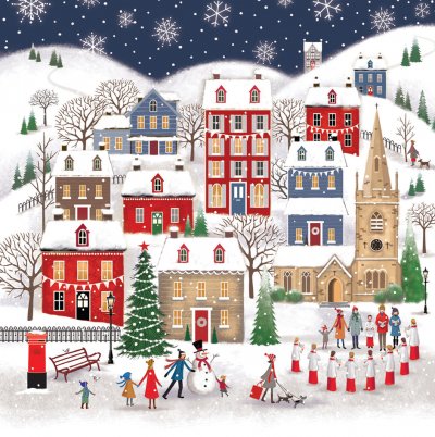 Village and Boys Choir Personalised Christmas Card