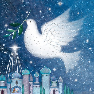 Stunning Dove Personalised Christmas Card