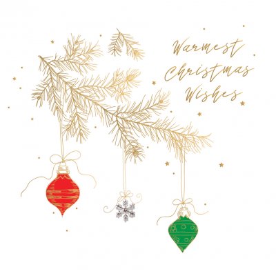 Warmest Christmas Wishes Personalised Christmas Card