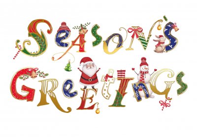 Seasons Greetings Personalised Christmas Card