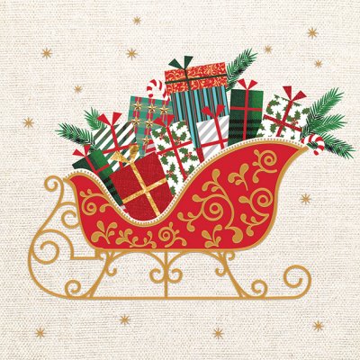 Sleigh Full of Presents Personalised Christmas Card