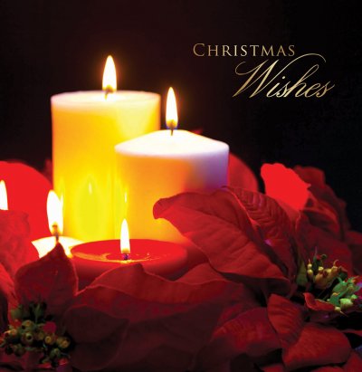 Poinsettia Personalised Christmas Card