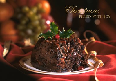 Traditional Pudding Personalised Christmas Card