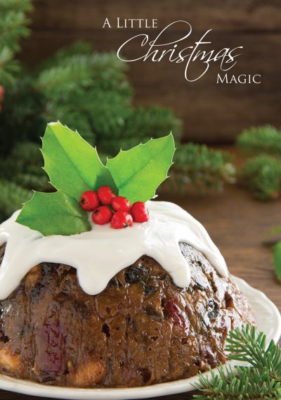 Magic Christmas Pudding Personalised Christmas Card