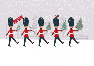 Marching Guards Personalised Christmas Card