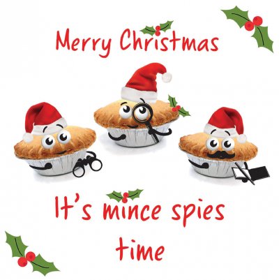 Mince Spies Personalised Christmas Card