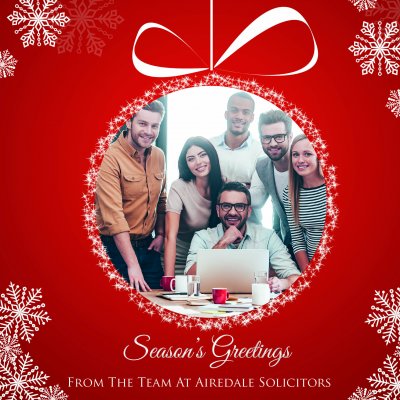 Bauble Front Personalised Christmas Card