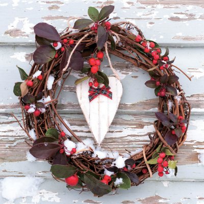 Crafted Wreath Personalised Christmas Card