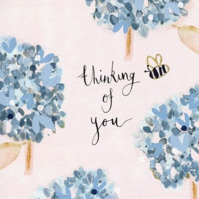Antique Blue Thinking of You Card