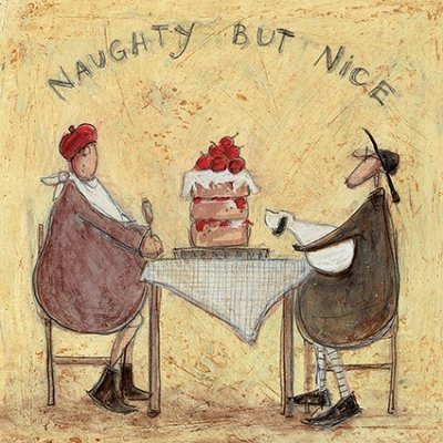 Naughty but Nice Greeting Card
