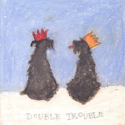 Double Trouble Christmas Card