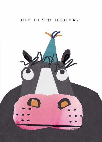 Hip Hippo Hooray Birthday Card