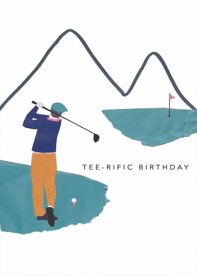 Tee-rific Golf Birthday Card