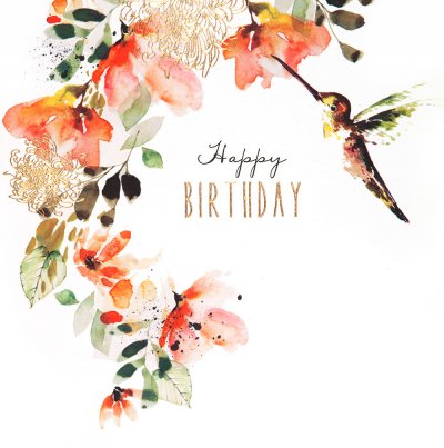 Hummingbird Birthday Card