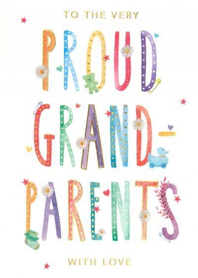 Proud Grandparents New Baby Card