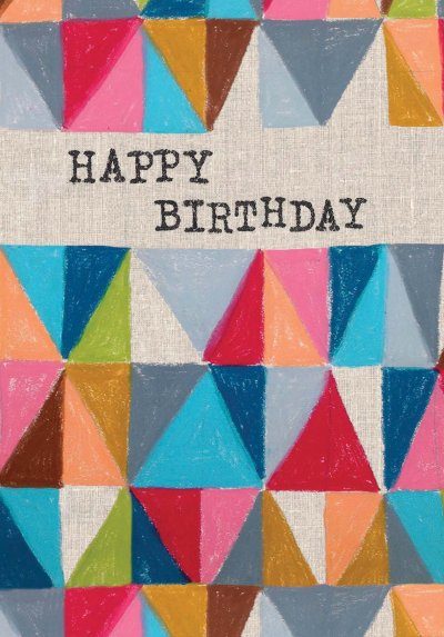 Colourful Geometric Birthday Card
