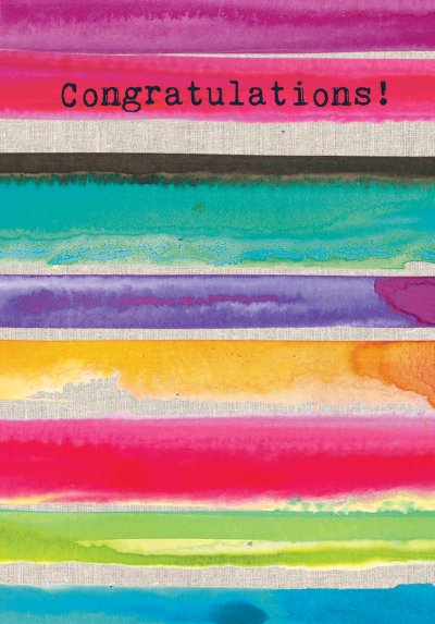 Colourful Stripes Congratulations Card