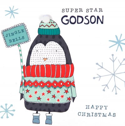 Penguin Godson Christmas Card