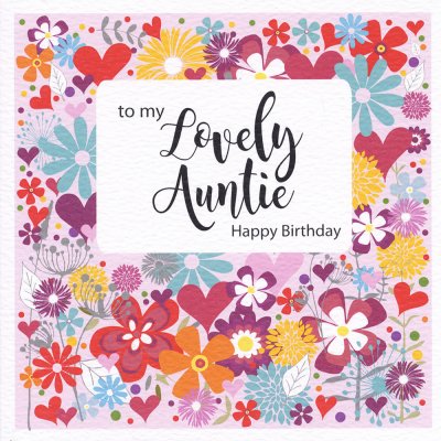 Floral Auntie Birthday Card