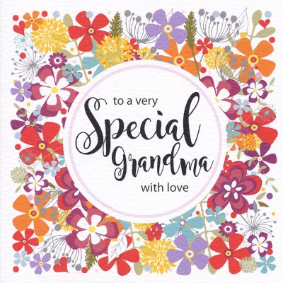 Floral Grandma Birthday Card