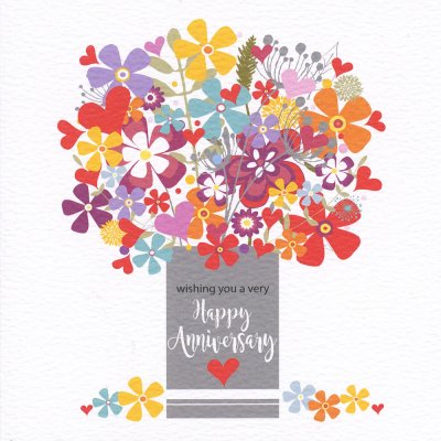 Flowers Anniversary Card