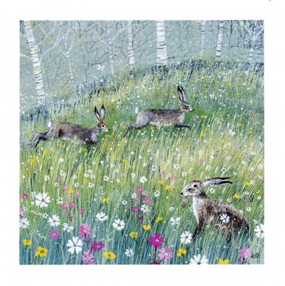 Hares Greeting Card