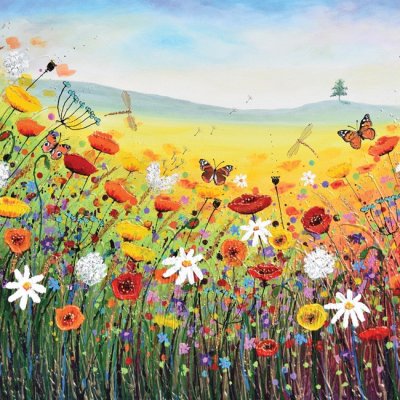 Countryside Flowers Greeting Card