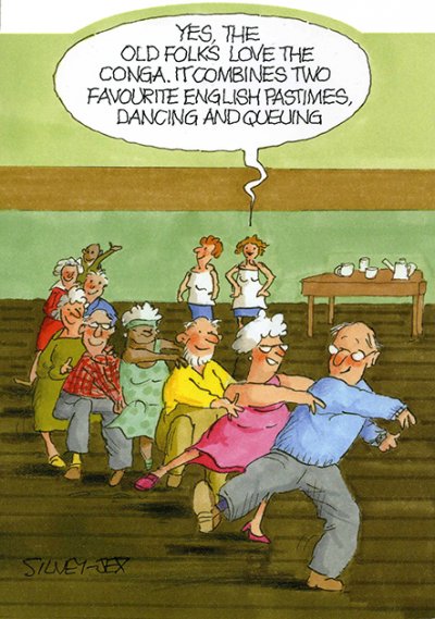 Conga Line Greetings Card