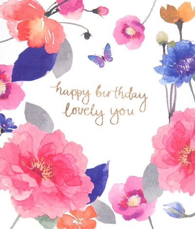 Peony Bloom Birthday Card