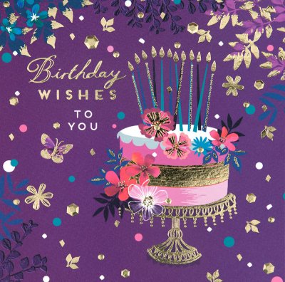 Floral Cake Birthday Card